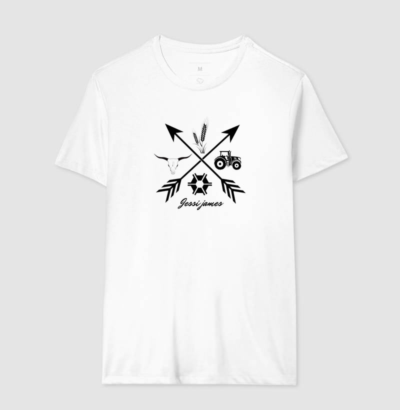 Camiseta branca "Direction agro" jessijames®
