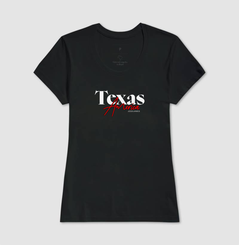 Camiseta preta "Texas America 2" jessijames®