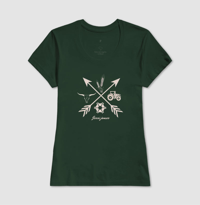 Camiseta preta "Direction agro" jessijames®