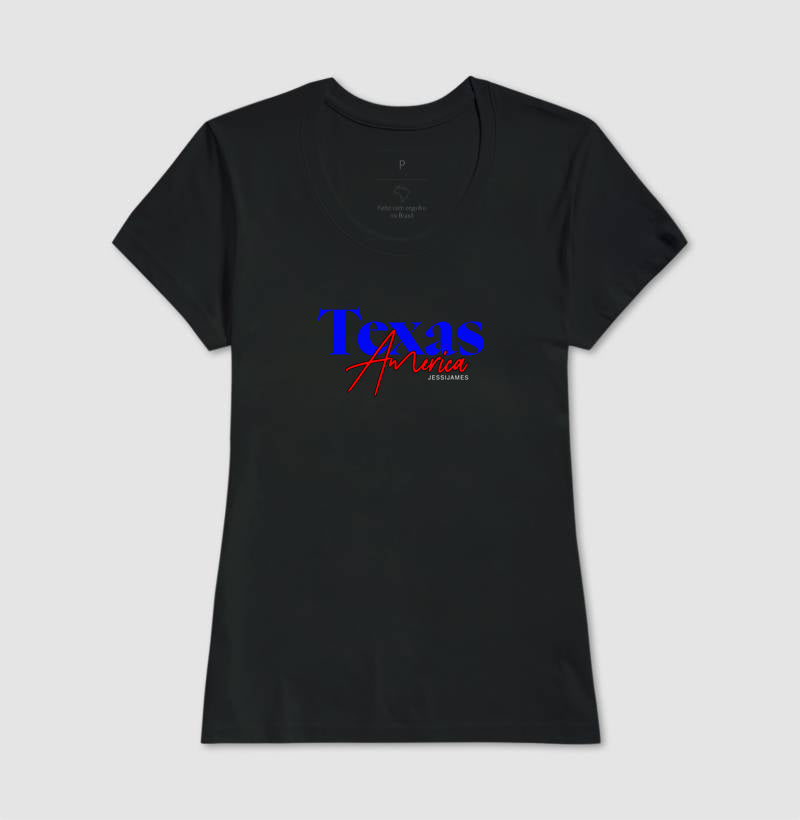 Camiseta preto "Texas America" jessijames®