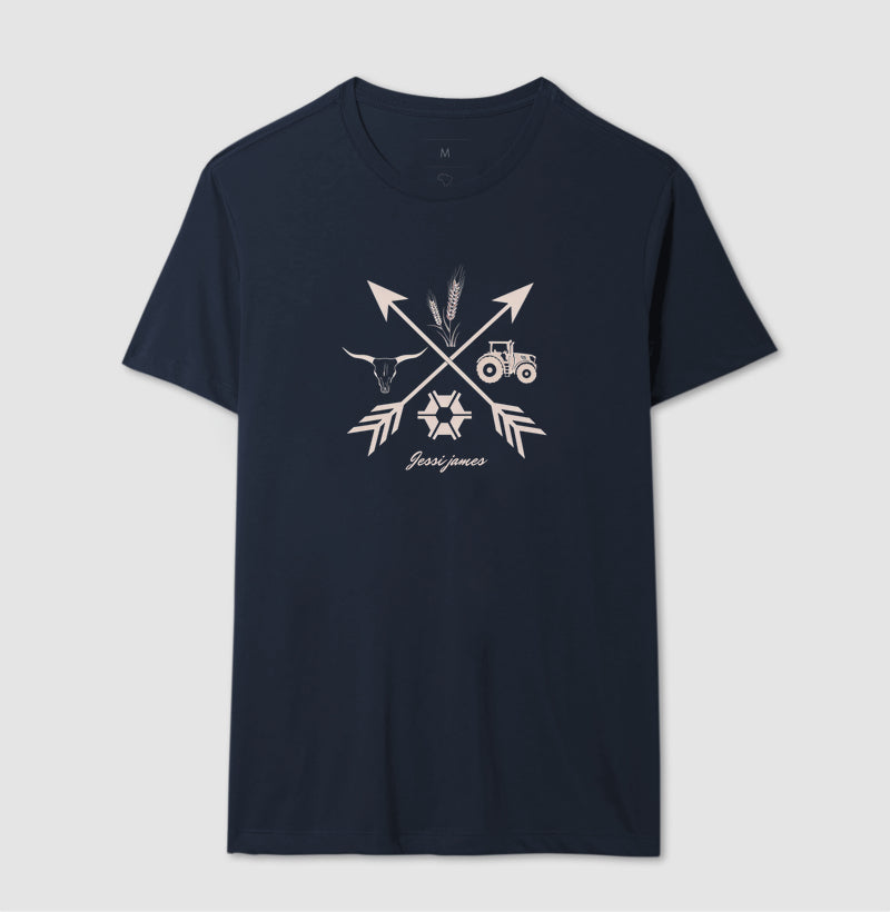 Camiseta preta "Direction agro" jessijames®