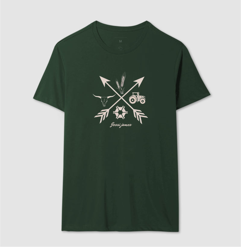 Camiseta preta "Direction agro" jessijames®