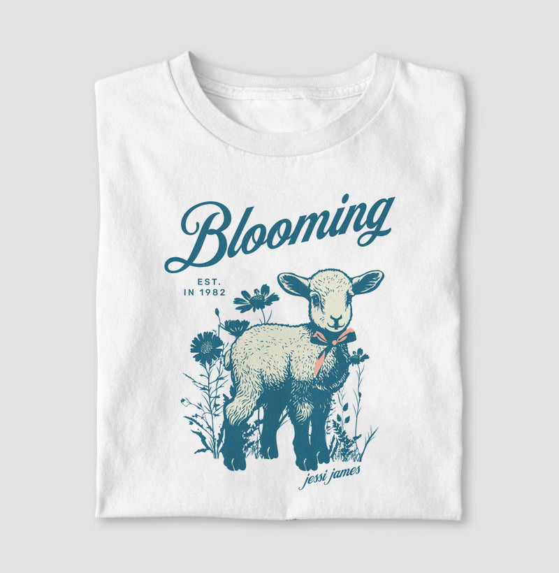 Camiseta branca "Blooming" jessijames®