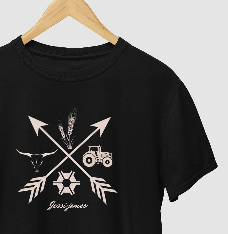 Camiseta preta "Direction agro" jessijames®
