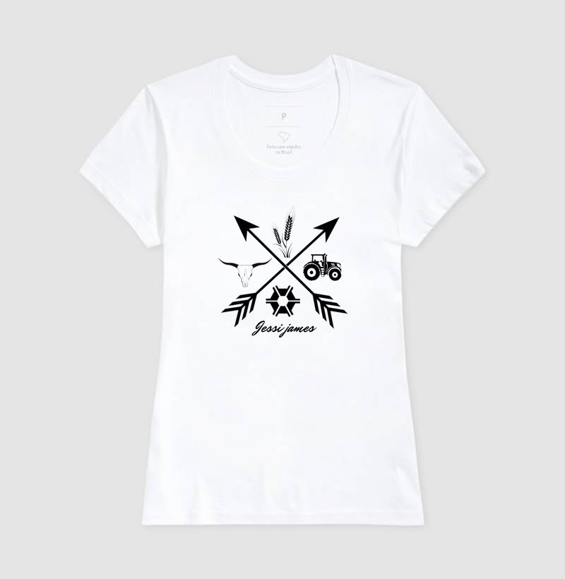 Camiseta branca "Direction agro" jessijames®