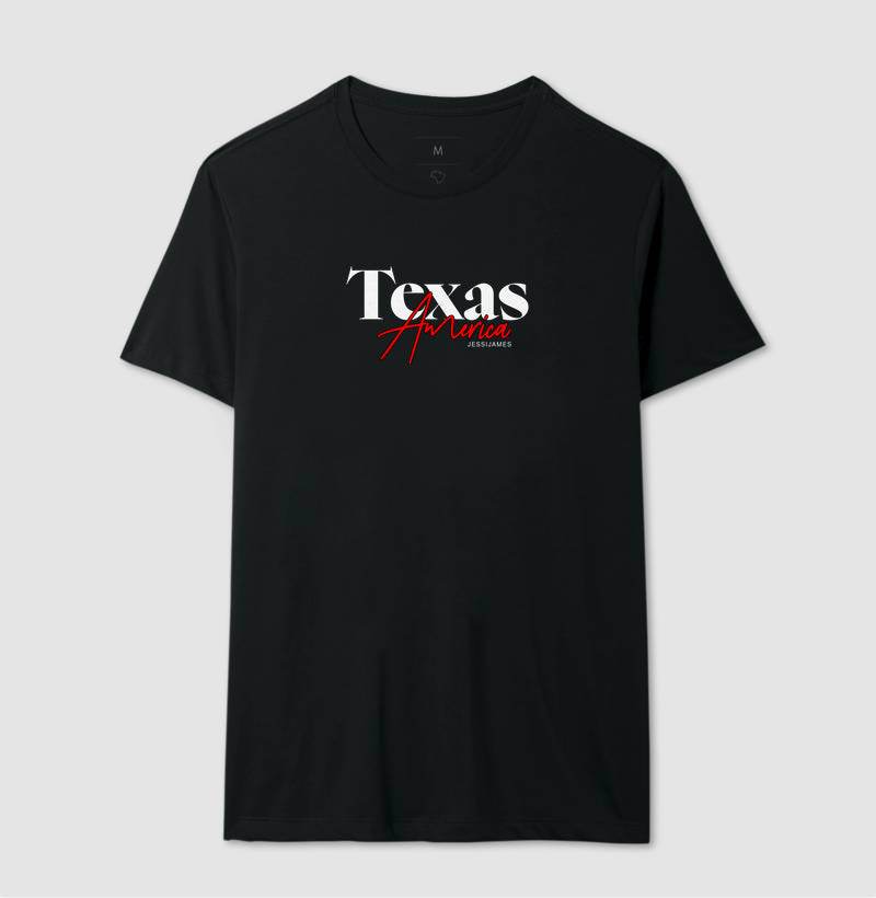 Camiseta preta "Texas America 2" jessijames®