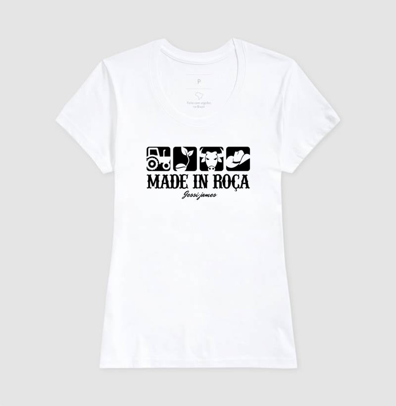 Camiseta verde "Made in roça" jessijames®