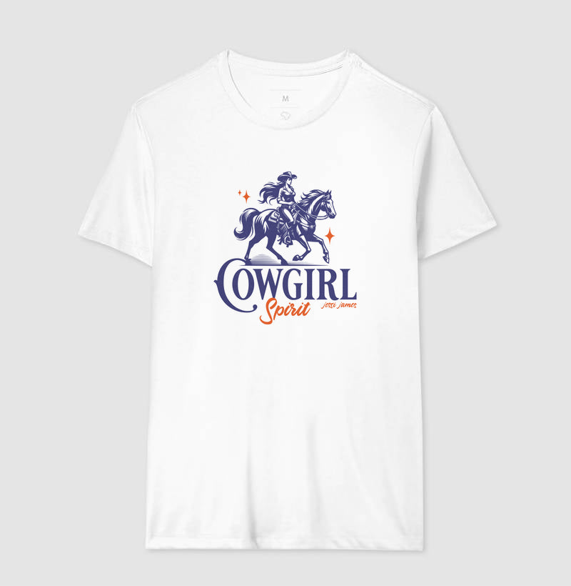 Camiseta branca "Cowgirl Spirit" jessijames®
