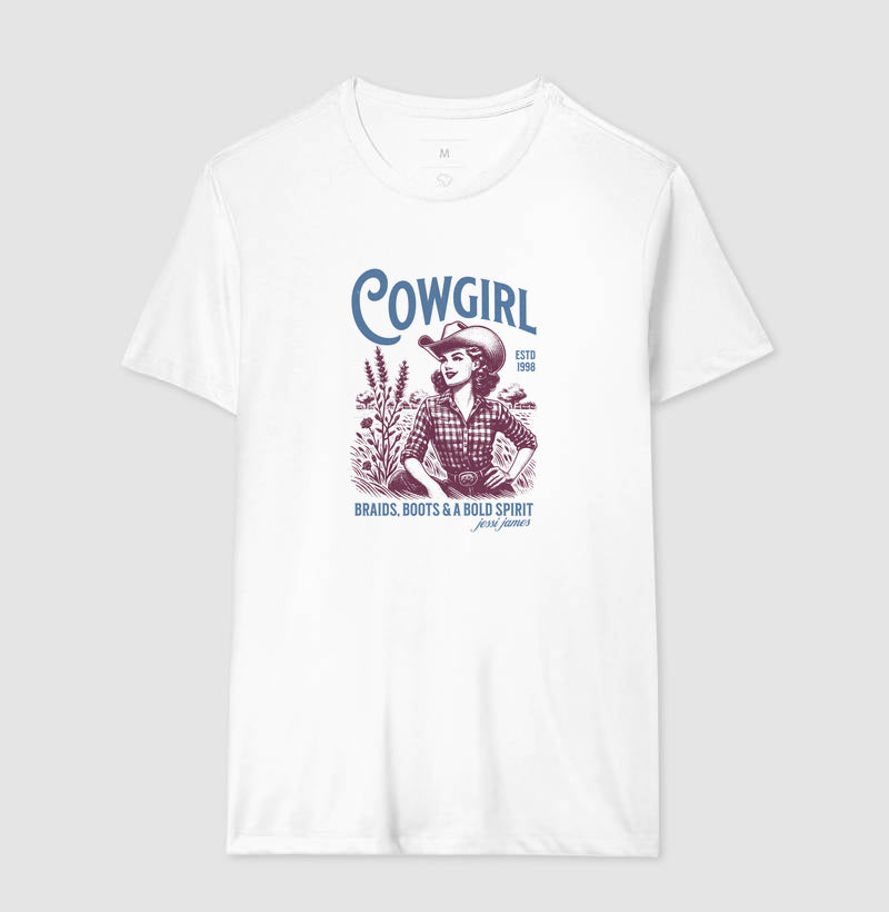 Camiseta branca "Cowgirl jeny" jessijames®