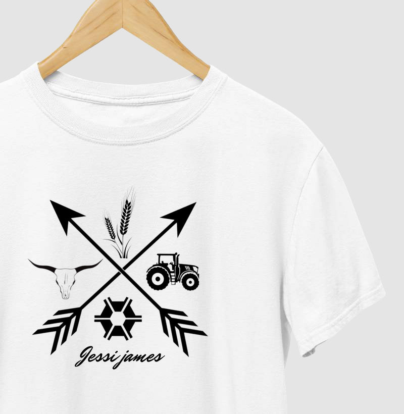 Camiseta branca "Direction agro" jessijames®