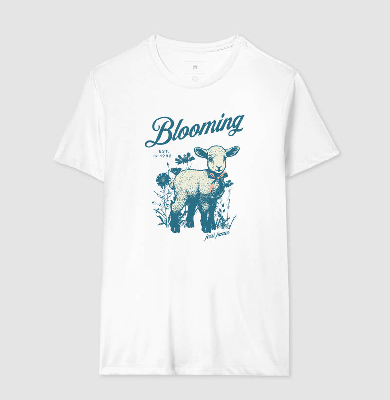 Camiseta branca "Blooming" jessijames®