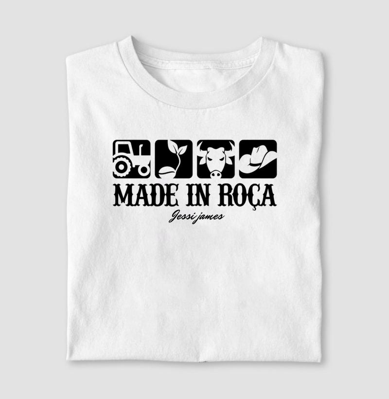 Camiseta verde "Made in roça" jessijames®